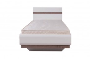 Кровать 90/TYP 90, LINATE ,цвет белый/сонома трюфель в Лабытнанги - labytnangi.ok-mebel.com | фото 2