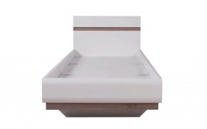 Кровать 90/TYP 90, LINATE ,цвет белый/сонома трюфель в Лабытнанги - labytnangi.ok-mebel.com | фото 3
