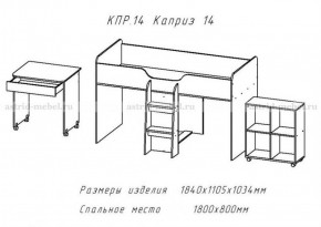 КАПРИЗ-14 Кровать 800 двухъярусная без рисунка в Лабытнанги - labytnangi.ok-mebel.com | фото 2