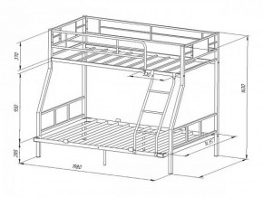 Кровать двухъярусная "Гранада-1 140" Серый в Лабытнанги - labytnangi.ok-mebel.com | фото 2