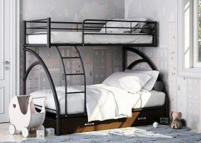 Кровать двухъярусная "Виньола-2 Я" с ящиком Черный/Венге в Лабытнанги - labytnangi.ok-mebel.com | фото