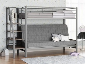Кровать двухъярусная с диваном "Мадлен-3" (Серый/Серый) в Лабытнанги - labytnangi.ok-mebel.com | фото