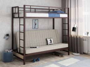 Кровать двухъярусная с диваном "Мадлен" (Коричневый/Бежевый) в Лабытнанги - labytnangi.ok-mebel.com | фото