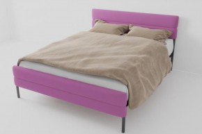Кровать Горизонт Мини с ортопедическим основанием 800 (велюр розовый) в Лабытнанги - labytnangi.ok-mebel.com | фото 1