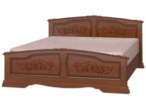 ЕЛЕНА Кровать из массива 1400 (Орех) в Лабытнанги - labytnangi.ok-mebel.com | фото