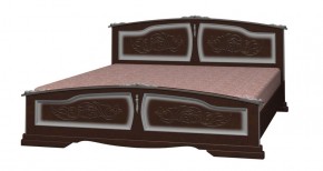 ЕЛЕНА Кровать из массива 1400 (Орех темный) в Лабытнанги - labytnangi.ok-mebel.com | фото