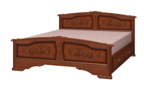 ЕЛЕНА Кровать из массива 1800 (Орех) с 2-мя ящиками в Лабытнанги - labytnangi.ok-mebel.com | фото 2