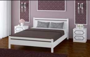 ВЕРОНИКА-1 Кровать из массива 1200 (Белый античный) в Лабытнанги - labytnangi.ok-mebel.com | фото