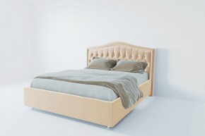 Кровать Калининград с ПМ 1200 (экокожа бежевая) в Лабытнанги - labytnangi.ok-mebel.com | фото