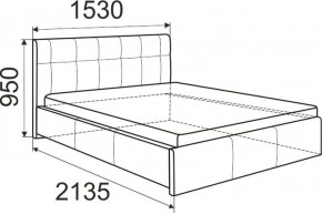 Кровать Изабелла с латами Newtone light beige 1400x2000 в Лабытнанги - labytnangi.ok-mebel.com | фото 1