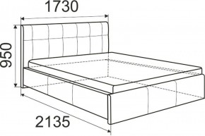 Кровать Изабелла с латами Newtone light beige 1400x2000 в Лабытнанги - labytnangi.ok-mebel.com | фото 2