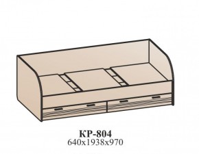 Кровать Лотос КР-804 ясень шимо темный/риф розовый в Лабытнанги - labytnangi.ok-mebel.com | фото