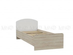 МАРТИНА Кровать 800 с настилом ЛДСП (Белый глянец/дуб сонома) в Лабытнанги - labytnangi.ok-mebel.com | фото
