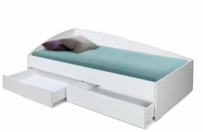 Кровать одинарная "Фея - 3" асимметричная 2000х900 (белая) в Лабытнанги - labytnangi.ok-mebel.com | фото 2