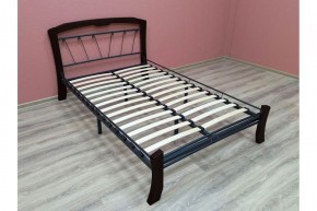Кровать "Муза 4 Лайт" КМД9 Черная (1400*2000) (ножки-шоколад) с коваными изделиями в Лабытнанги - labytnangi.ok-mebel.com | фото 3