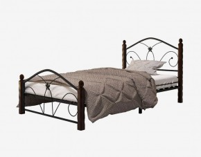 Кровать "Селена 1" Черная (900*2000) (ножки-шоколад) с коваными элементами в Лабытнанги - labytnangi.ok-mebel.com | фото 2