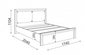 Кровать 1.6 Глэдис М31 с настилом и мягкой частью (ЯШС/Белый) в Лабытнанги - labytnangi.ok-mebel.com | фото 3