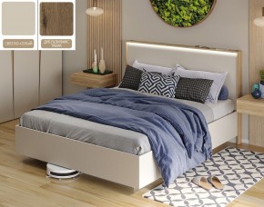 Кровать (Светло-серый U750 ST9/Дуб Галифакс Табак) 1600 в Лабытнанги - labytnangi.ok-mebel.com | фото