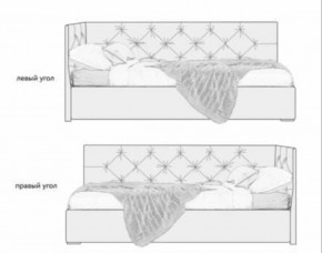 Кровать угловая Лэсли интерьерная +настил ДСП (90х200) в Лабытнанги - labytnangi.ok-mebel.com | фото 2