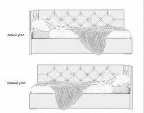 Кровать угловая Лилу интерьерная +основание (120х200) в Лабытнанги - labytnangi.ok-mebel.com | фото 2
