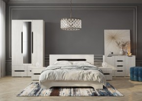 Кровать Вега 1,6 + основание (Крафт белый - Венге) в Лабытнанги - labytnangi.ok-mebel.com | фото 3