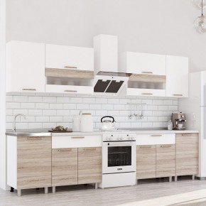 Кухня Айсбери 2.4 м (Белый/Дуб Сонома) в Лабытнанги - labytnangi.ok-mebel.com | фото