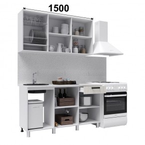 Кухня ДИОР 1500 (Белый/Дуб Крафт белый) в Лабытнанги - labytnangi.ok-mebel.com | фото 2