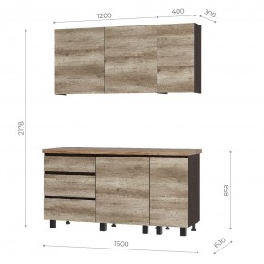 Кухня Энигма 1.6 м (венге/дуб каньон) в Лабытнанги - labytnangi.ok-mebel.com | фото 5
