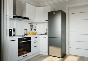 Кухонный гарнитур Белый Глянец 2200*1000 (Стол. 38мм) в Лабытнанги - labytnangi.ok-mebel.com | фото