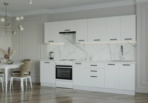 Кухонный гарнитур Белый Глянец 3000 (Стол. 26мм) в Лабытнанги - labytnangi.ok-mebel.com | фото