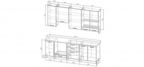 Кухонный гарнитур Санторини 2400 h950 (Стол. 38мм) в Лабытнанги - labytnangi.ok-mebel.com | фото 2