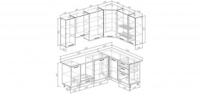 Кухонный гарнитур Умбра 2200*1600 h950 (Стол. 26мм) в Лабытнанги - labytnangi.ok-mebel.com | фото 2