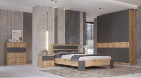 ЛЕНОРА Спальный гарнитур (модульный) графит в Лабытнанги - labytnangi.ok-mebel.com | фото