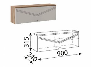 Лимба (гостиная) М10 Шкаф навесной малый в Лабытнанги - labytnangi.ok-mebel.com | фото