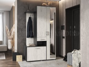 ЛИРА Прихожая ЛДСП (графит/дуб крафт белый) в Лабытнанги - labytnangi.ok-mebel.com | фото