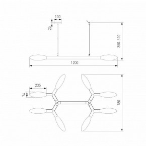 Люстра на штанге Eurosvet Covalent 30180 черный в Лабытнанги - labytnangi.ok-mebel.com | фото 3