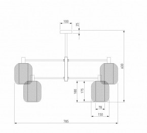 Люстра на штанге Eurosvet Voile 30191/6 черный в Лабытнанги - labytnangi.ok-mebel.com | фото 3