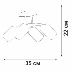 Люстра на штанге Vitaluce V2833 V2833-1/4PL в Лабытнанги - labytnangi.ok-mebel.com | фото 4