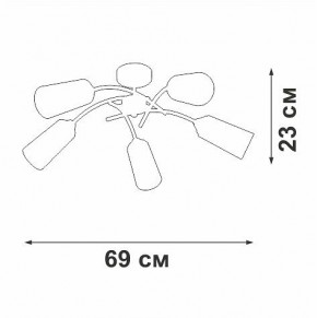 Люстра на штанге Vitaluce V2850 V2850-1/5PL в Лабытнанги - labytnangi.ok-mebel.com | фото 5