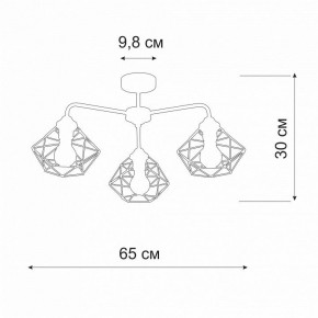 Люстра на штанге Vitaluce V4258 V4258-0/3PL в Лабытнанги - labytnangi.ok-mebel.com | фото 2