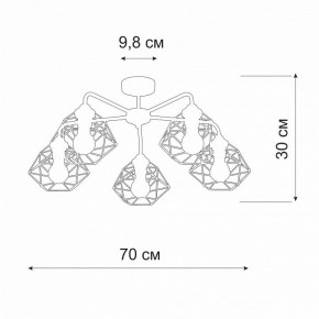 Люстра на штанге Vitaluce V4258 V4258-0/5PL в Лабытнанги - labytnangi.ok-mebel.com | фото 2