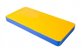 Мат гимнастический 1х0,5х0,08м цв. синий-желтый в Лабытнанги - labytnangi.ok-mebel.com | фото 1