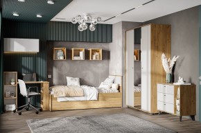 МИЛАН Спальня (Дуб Золотой/Белый матовый) в Лабытнанги - labytnangi.ok-mebel.com | фото 45