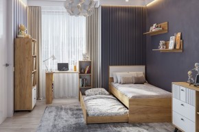 МИЛАН Спальня (Дуб Золотой/Белый матовый) в Лабытнанги - labytnangi.ok-mebel.com | фото 46
