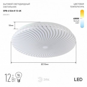 Накладной светильник Эра Slim SPB-6 Slim 8 12-4K в Лабытнанги - labytnangi.ok-mebel.com | фото 2