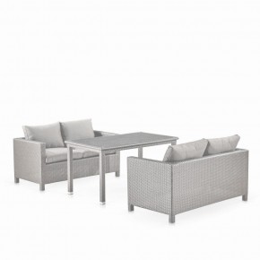 Обеденный комплект плетеной мебели с диванами T256C/S59C-W85 Latte в Лабытнанги - labytnangi.ok-mebel.com | фото