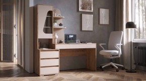 ПИФАГОР Стол компьютерный (дуб вотан/кашемир) в Лабытнанги - labytnangi.ok-mebel.com | фото