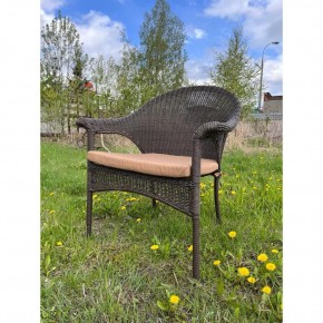 Плетеное кресло LV-140B-Brown с подушкой в комплекте в Лабытнанги - labytnangi.ok-mebel.com | фото 1