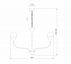 Подвесная люстра Eurosvet Calyx 60169/6 никель в Лабытнанги - labytnangi.ok-mebel.com | фото 3