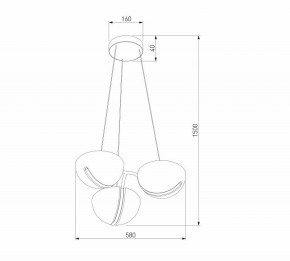 Подвесная люстра Eurosvet Emisfero 50083/3 LED золото в Лабытнанги - labytnangi.ok-mebel.com | фото 6